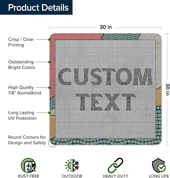 Custom Sign, Custom Street Sign, 11 Font Colors, 13 Font Styles, 4 Hole Options - Image 6