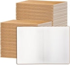 72 Pack Blank Kraft Notebooks, 8.3x5.5 Inches A5 Small Journals Bulk Blank by Welcometomiikoul