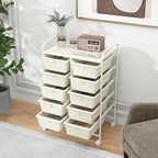 HAPPYGRILL 10-Drawer Rolling Storage Cart, Storage Organizer Cart - Image 2
