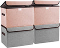 Bagnizer Linen Fabric Foldable Storage Cube Bin Organizer Basket by Bagnizer