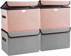 Bagnizer Linen Fabric Foldable Storage Cube Bin Organizer Basket by Bagnizer