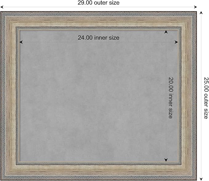 Amanti Art Silver Framed Magnetic Board 25x29 Medium Vision Board - Image 4