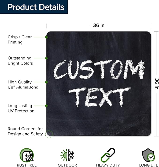 Custom Sign, Custom Street Sign, 11 Font Colors, 13 Font Styles, 4 Hole Options - Image 6