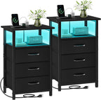 vagusicc night stand set 2 with charging station shown in use