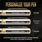 Scriveiner Personalized Silver Chrome Fountain Pen - Image 2