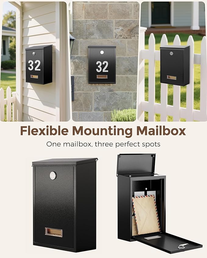 LAND·VOI Locking Wall-Mount Mailbox - Image 9