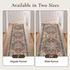 GENIMO 2'6''x10 Runner Rugs for Hallway, Machine Washable Non Slip Vintage Rugs - Image 3