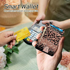 BWEGRHE Small Travel Wallets, Leopard Glitter Slim Minimalist Front Pocket - Image 4