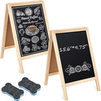 Henoyso 2 Pcs 16" x 10" Small Chalkboard Easel Tabletop Chalkboard Signs Menu by Henoyso
