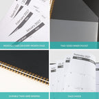 2027-2031 Monthly Planner, 5 Year Monthly Planner/Calendar 20276-2031, 60-Month Jan 2027 – Dec 2031, 9" x 11", Tabs, Double-Side Pocket, Holidays, Thick Paper, Polypropylene Cover - Black