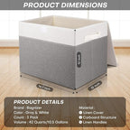 Bagnizer Large 17" 42 Quarts Collapsible Stackable Storage Bins - Image 2