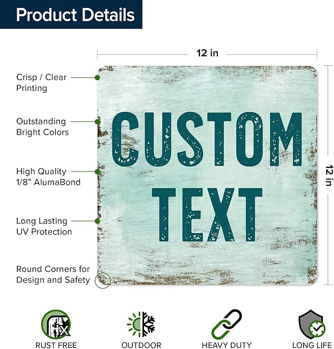 Custom Sign, Custom Street Sign, 11 Font Colors, 13 Font Styles, 4 Hole Options - Image 6