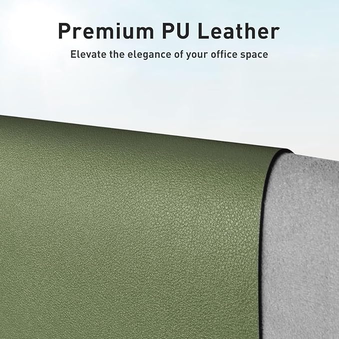 Aothia Faux Leather Desk Mat – Large Mouse Pad, Non-Slip PU Leather Blotter - Image 2