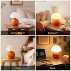 dawnwake mushroom lamp table lamp for bedroom-small desk, front angle view