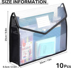 10 Pieces Plastic File Folders Envelope Expanding File Wallet Organizer - Image 2