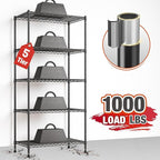 REIBII 5 Tier Storage Shelves Adjustable Wire Rack Shelving, Kitchen Shelves - Image 7