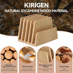 KIRIGEN Desktop File Document Holder Stand 5 Slots Mail Paper Organizer Desk - Image 7