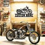 Custom Motorcycle Metal Sign Personalized Biker Name Sign Motorcycle Wall Art - Image 2