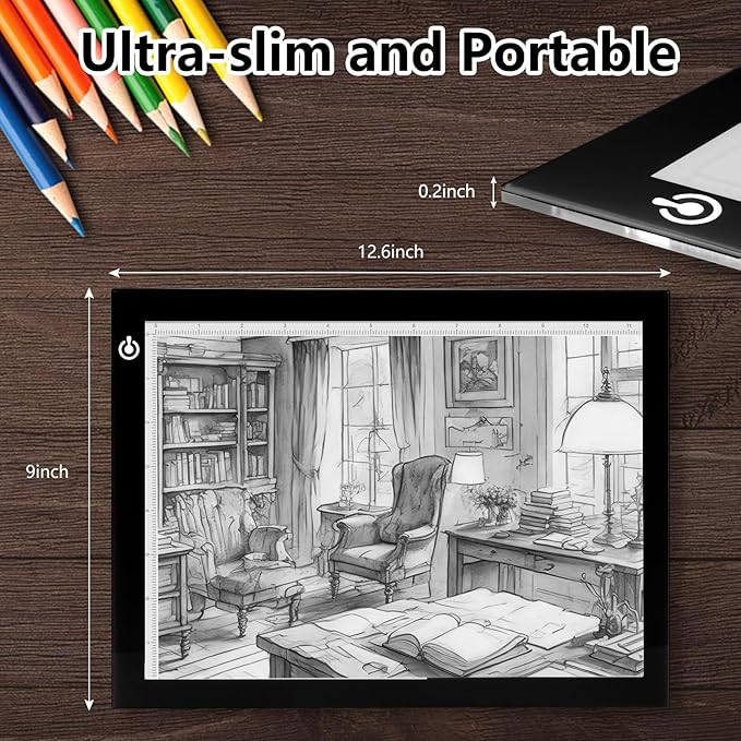 NXENTC A4 Tracing Light Pad, Ultra-Thin Tracing Light Box USB Power Artcraft - Image 2