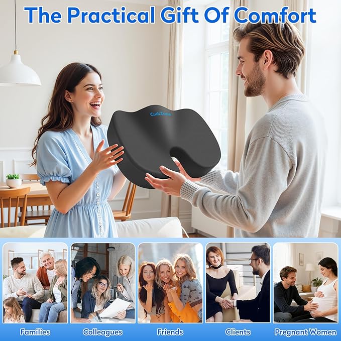 CushZone Seat Cushion, Office Chair Cushions, Car Seat Cushion, Non-Slip - Image 6