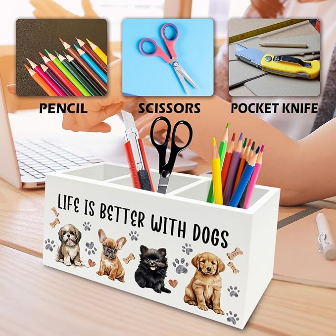 QZQE Dog Pen Pencil Holder Organizer - Image 6