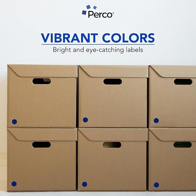 Perco Dark Blue 1-Inch Round Circle Dot Sticker Labels - Image 6