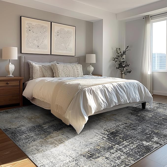 GENIMO Washable Area Rugs for Living Room, 8x10 Modern Non Slip Rugs, Low Pile - Image 3