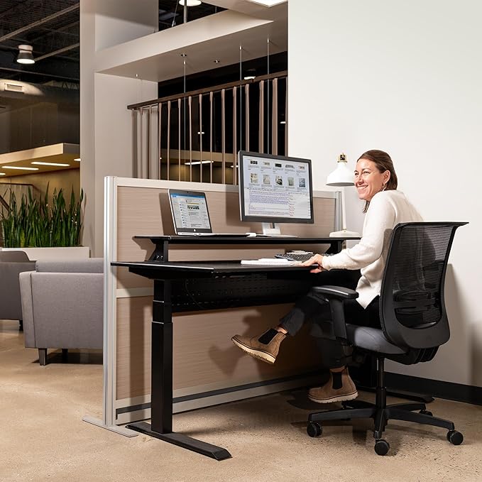 Stand Up Desk Store Oakwood Aesthetic Modular Walls | Room Divider Wall - Image 2