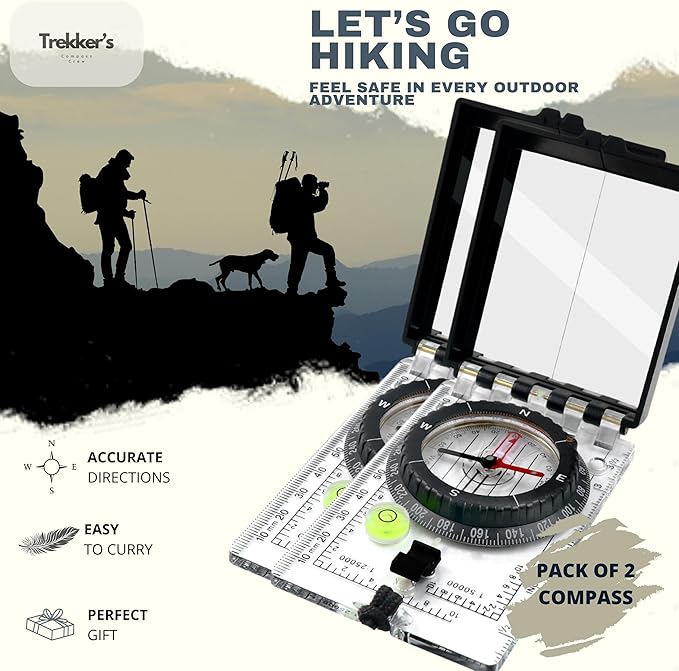 Trekker's Compass Crew Professional Military Lensatic Compass - Image 2