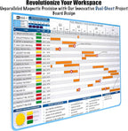 PMXBOARD Gantt Chart Project Whiteboard Kit | 668 Magnetic Pieces and Easel | - Image 9