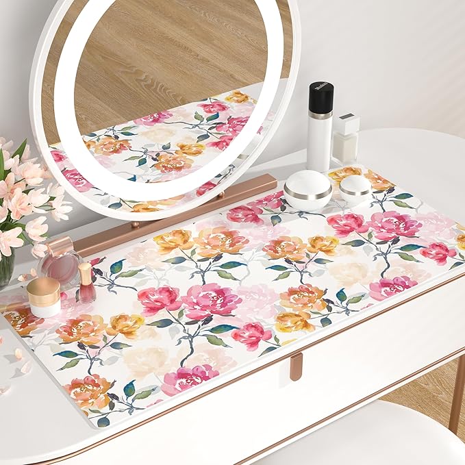 QIYI Floral Mouse Pad, Watercolor Flowers Desk Mat - Image 6