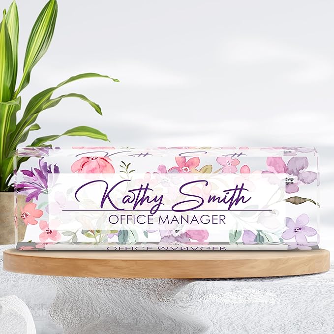 Personalized Name Plate for Desk, Custom Desk Name Plate, Acrylic Name Plate - Image 7