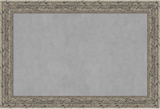 Amanti Art Silver Framed Magnetic Board 25x37 Large Vision Board by AmantiArt