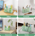 Marbrasse Mesh Pen Holder for Desk, Pencil Holder Desk Organizer 3 Adjustable - Image 6