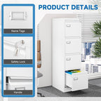 BYNSOE 4 Drawer File Cabinet - Image 9