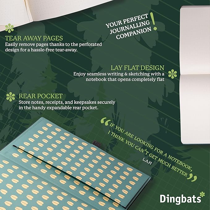 Dingbats* - Wildlife Dotted Extra Large A4 Notebook - PU Leather Hardcover - Image 5