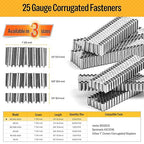meite Corrugated Fasteners MC114 25 Gauge 1-Inch Crown 1/4-Inch Length Staples - Image 2