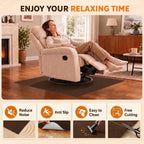 Recliner Pads for Hardwood Floors, 30" X 30" Non Slip Recliner Grippers, Furniture Pads Hardwood Floor Protectors for Furniture, Fits Recliners, Office Chair, Swivel Chairs, Brown