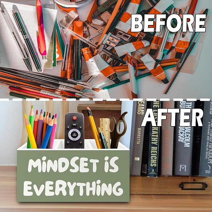 XPH Green Inspirational Pen Pencil Holder Organizer - Image 6