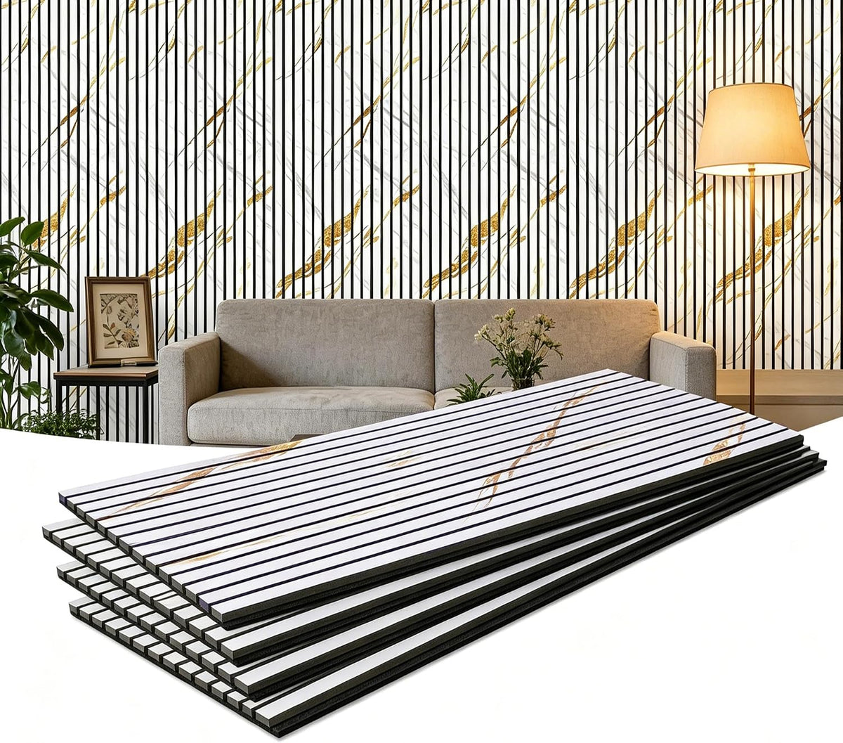 acoustic wall panels,4 pack 47.2"x23.6" noise dampening wood, main product view