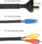 CrocSee 10ft - 1/4 inch Braided Cable Management Sleeve Cord Protector - - Image 3