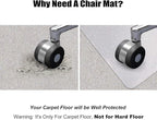 Kuyal Desk Chair Mat for Carpet, Office and Home, Easy Glide, Protects Floors - Image 4