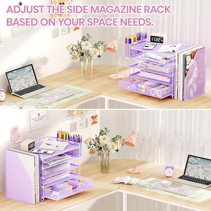 OPNICE Desk Organizer, 5-Tier Paper File Organizer - Image 7