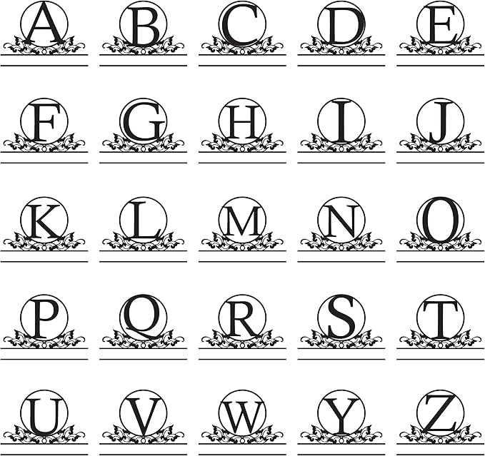 Personalized Metal Name Signs, Split Letter Monogram Wall Art Decor, Durable - Image 3