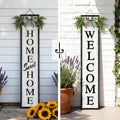 Double-sided Welcome Wooden Sign Stand