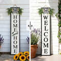 Double-sided Welcome Wooden Sign Stand by Unknown