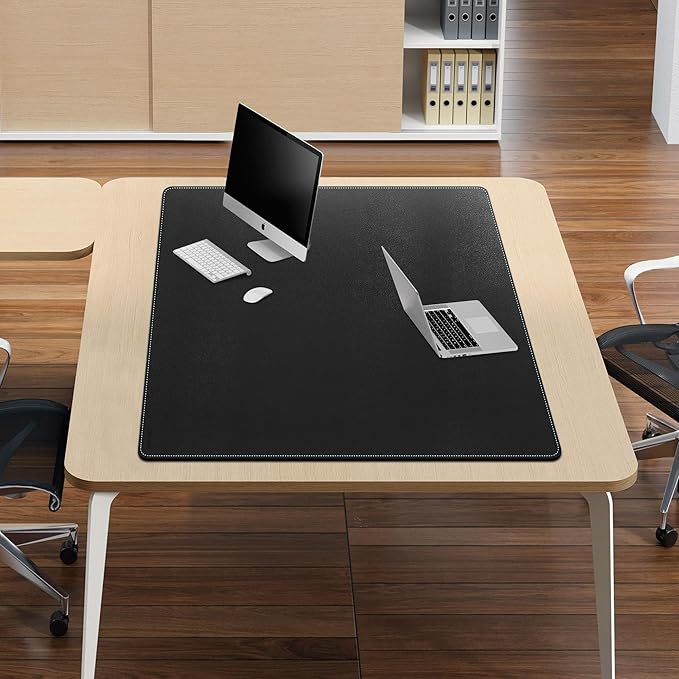 CENNBIE Leather Desk Pad, 51.2" x 31.4" Extra Large Leather Desk Mat Blotter - Image 4