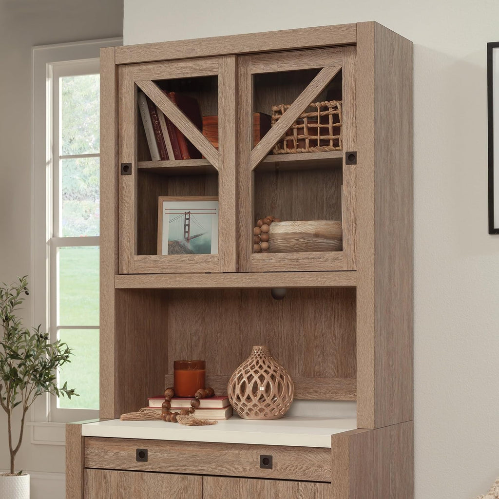 Sauder® Dixon City 33" W Library Hutch, Brushed Oak™