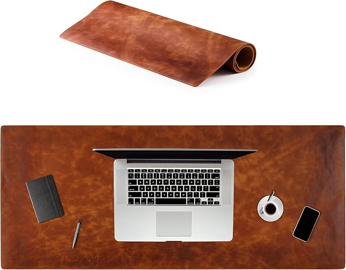 Node Leather Calfskin Leather Desk Pad – Executive Office Desk Mat by NodeLeather
