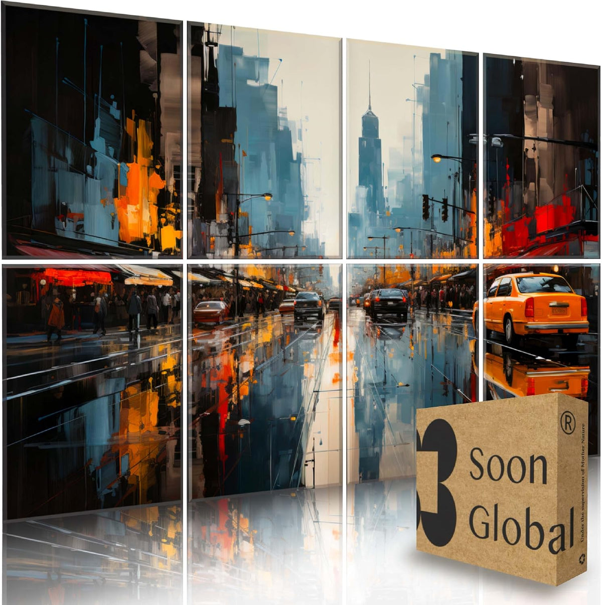 Soon Global 8-Pack Acoustic Panels, Soundproof Wall Panels, 48 X 32 Inches